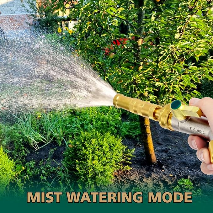 135 Degree Full Flow Garden Hose Shutoff Valve, 3/4-Inch Heavy Duty Brass Garden Hose Elbow Connector, Leak-Free Hose Adapter for Outdoor Faucets and RV Spigot Extenders