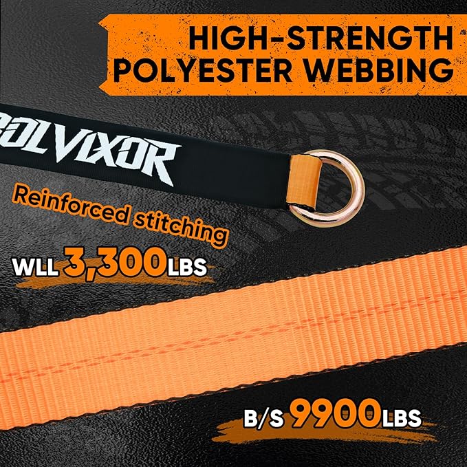 4 Pack Car Tie Down Straps for Trailers - 2" x 96" - 9900LBS Break Strength - Tire Ratchet Straps with Heavy Duty Chain Anchors for Hauling UTV, SUV, Truck, Any Cars