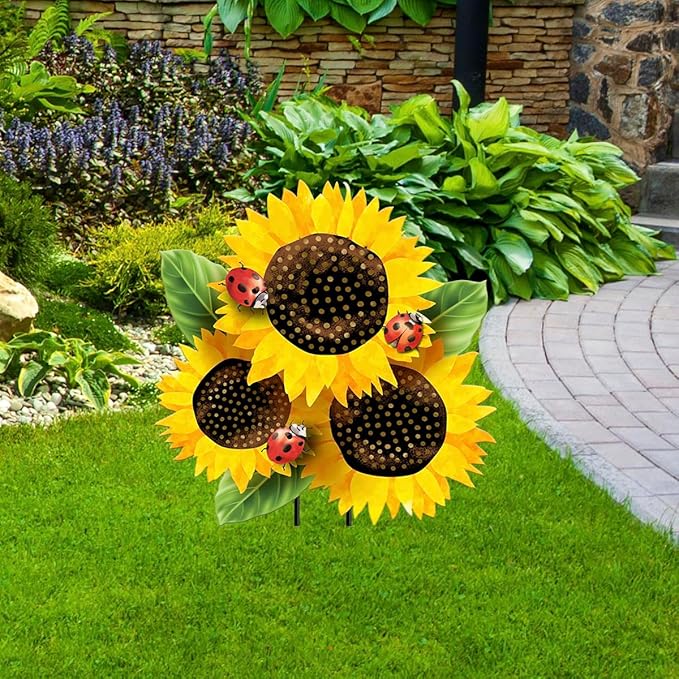 Briarwood Lane Ladybugs and Sunflowers Metal Art