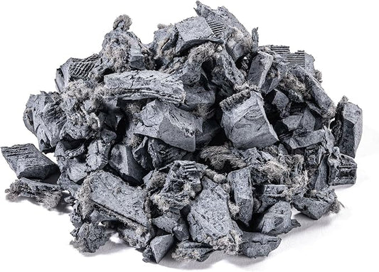 Playsafer Rubber Mulch Nuggets Protective Flooring for Playgrounds, Swing-Sets, Play Areas, and Landscaping (Gray, 16 CU. FT. - 400 LBS)