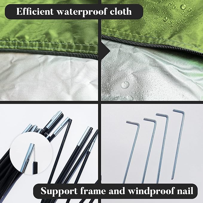 78.8 x 31.5 x 65 in Foldable Bicycle Tent, Outdoor Aluminum Alloy Bracket Bicycle Storage shed, Portable Thick Waterproof Fabric, Neat Tent Bicycle Cover, Storage of 2 Bicycles or tricycles