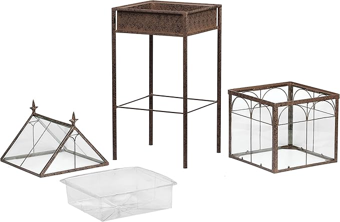 H Potter Large Glass Terrarium Succulent Planter Wardian Case for Plants
