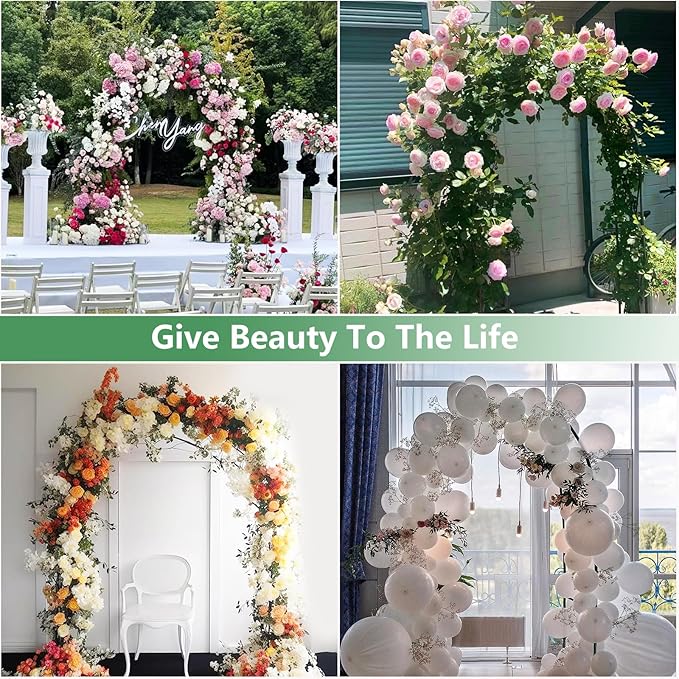 7.9 Ft H x 4.6 Ft W Metal Pergola Arbor,Assemble Freely 2 Sizes,for Various Climbing Plant Wedding Garden Arch Bridal Party Decoration Wide Arbor, 1 Pack