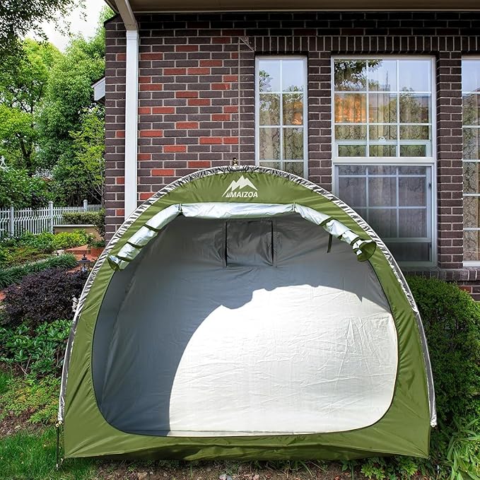 82.6 x 65x 59 in Bike Storage Tent, Outdoor Portable Storage Shelter for 4-5 Bicycles, 210D Oxford Fabric PU4000 Waterproof, Suitable for Storing Bicycles, Motorcycles and Various Tools