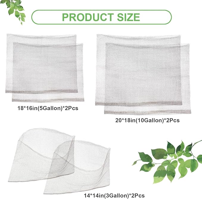 6 Pack 10Gallon/5Gallon/3Gallon Root Guard Baskets for Plants, Underground Stainless Steel Wire Mesh Cages Gopher and Vole Wire Basket for Plants Root Protection