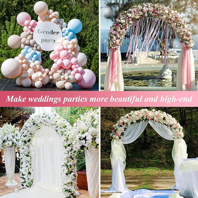 Thickened Tube Garden Arch Trellis - 4.6ft Wide x 7.9ft High or 7.6ft Wide x 6.4ft High - Trellis for Climbing Plants - Stable Garden Arbor, Wedding Arch Decorations, Birthday Party Decoration