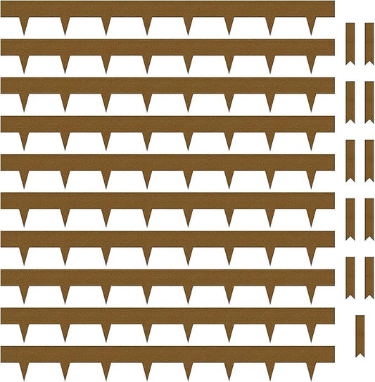 KOL Weather Resistant Steel Flexible Garden Lawn Edging, 10-Pack Pre-Rusted Metal Landscape Edging Strips - Heavy Duty Hammer-in Border with 11 Clips - 16-Gauge - 40" L x 4.5" H (33FT Total Length)