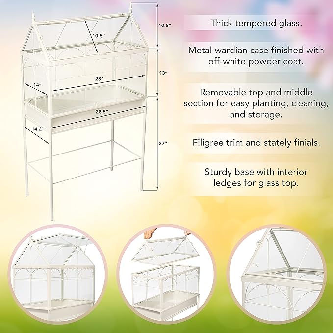 H Potter Terrarium Planter Freestanding Wardian Case (Large)