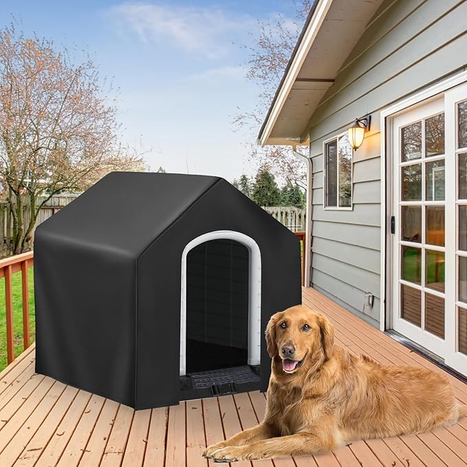 Dog House Cover, Covers for Winter Large Dog House Outdoor Weatherproof (43x42x39in)-Only Cover