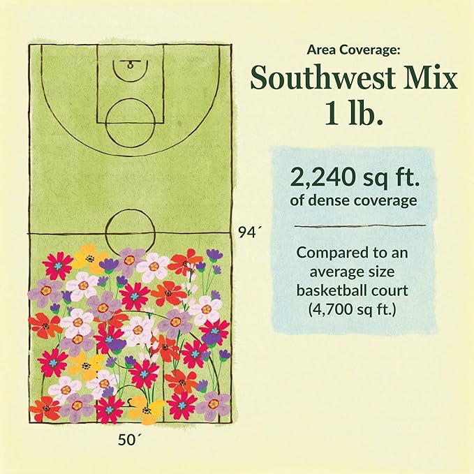 Ferry-Morse Southwest Mix Bulk Wildflower Seeds, 1lb