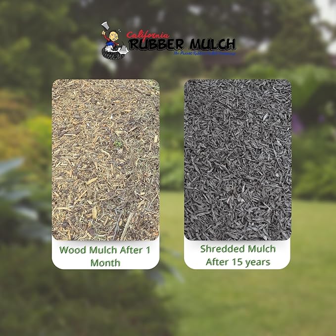 100% Wire-Free Shredded Rubber Mulch – Brown – 10 lb (0.6 cu ft) – Long-Lasting, Low Maintenance, Safe for Kids & Pets – Ideal for Landscaping & Playgrounds