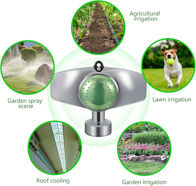 Honoson Metal 360 Degree Circle Pattern Spot Sprinkler for Yard with Gentle Water Flow Adjustable Sprinkler Head for Small Area Lawn Garden Watering(Green,3 Pieces)