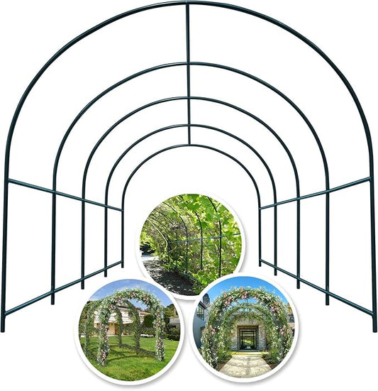 YardGrow Large Garden Support Arch Frame Climbing Plant Arch Arbor for Various Roses Vines Birthday Wedding Party Decoration Pergola Frame (13 x 7 x 7.2ft)