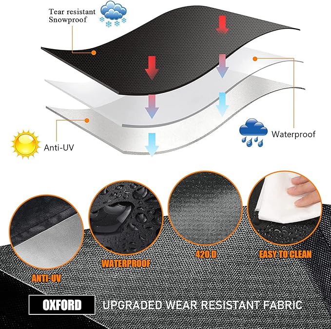 IBC Tote Cover for 275 Gallon (1000L), Outdoor IBC Ton Barrel Cover,Rain Barrel Cover,Water Tank Protective Covers, Waterproof ,420D Oxford Black, 47.3*45.7*39.4inch