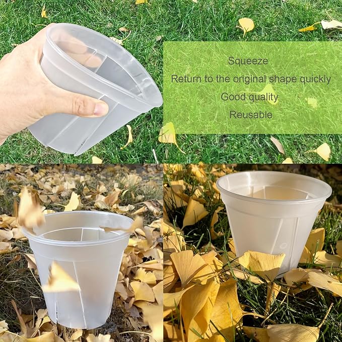 30 pcs 5/6 inch Clear Nursery pots,Thick Plastic Planter with Drainage Holes for Herbs,Succulents,Cactus etc Indoor use