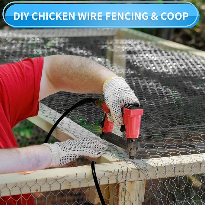 12'' x 150' Black Chicken Wire Mesh Fence, 20 Gauge Galvanized Poultry Netting and 1 inch Garden Mesh Fence Roll, Chicken Wire for Floral Arrangements/Crafts/Farm/Livestock/Pet Protection