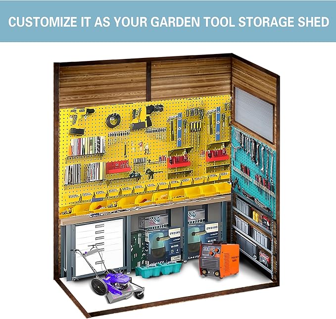 5x3 FT Outdoor Wood Storage Shed, Garden Tool Shed with Windows, Outside Storage Shed Waterproof for Backyard, Garden, Patio, 4 Vents (Without Floor) Wood Color