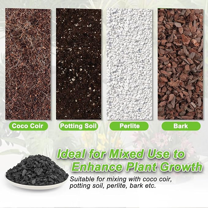 29 Quarts Horticultural Charcoal for Indoor Plants-Hardwood Potting Soil Amendment for Orchids, Succulent, Cactus, Terrariums, and Gardening