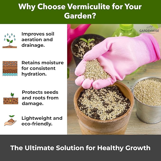 Organic Coarse Vermiculite for Indoor Gardening Plants and Mushrooms – Enhances Soil Aeration, Seed Germination, Rooting Cuttings – Small Packages and Bulk (Vermiculite Grade 4 – Coarse, 1 qt)