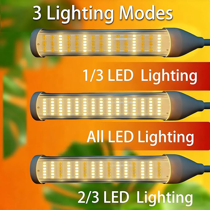 Grow Lights for Indoor Plants Full Spectrum, LED Plant Light with Stand, Adjustable Height, Plant Grow Lights with Auto 4/8/12/H Timer for Indoor Tall Plants(Stand-4 Head)