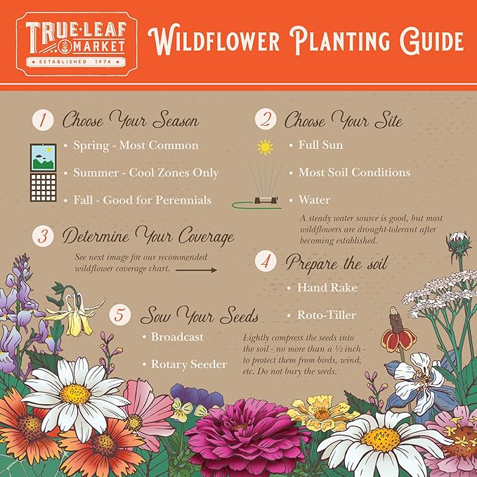 Midwestern Wildflower Seeds Bulk – 5 lb, 3 Million+ Seeds – Native Prairie Wildflower Mix for Midwest USA – Annual & Perennial Pollinator Flower Seed for Garden, Meadow & Landscaping