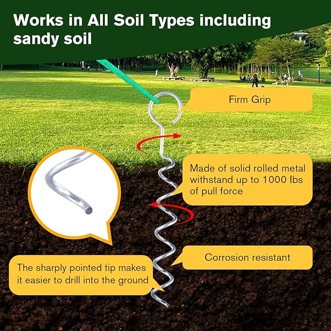 A Tree Support kit for straightening Trees, which Includes Supporting Metal Stakes and Ropes. It can Also be Used for Tree Protection in Harsh Weather and Outdoor Tent Fixation. (1)
