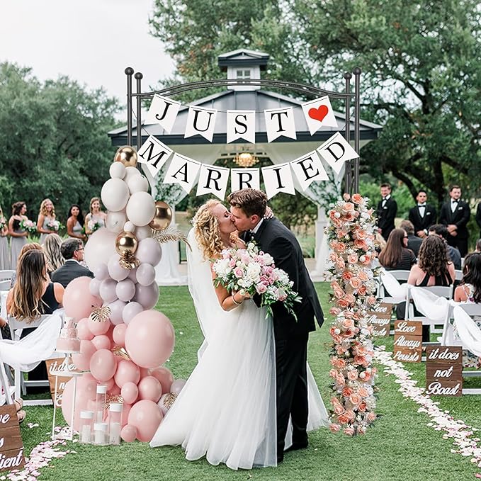 Garden Arch Trellis 7FT Wedding Arch Backdrop Stand, Metal Garden Arbor Trellis for Plant Climbing Outdoor, Plant Arch with Anchored Pile, Flower Stand Balloon Decor, Archway Pergola