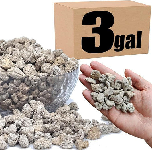 MDPQT Organic Pumice for Bonsai and Horticultural 100% Natural (3 gallons, 1/2 inch)
