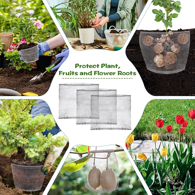 30 Pcs 3 Gallon Gopher and Vole Wire Mesh Basket Bulk Stainless Steel Plant Root Protector Gopher Cages for Garden Planting Underground Plant Protection