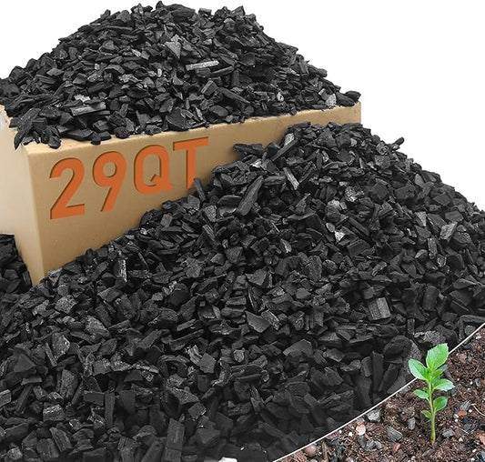29 Quarts Horticultural Charcoal for Plants-Plant Charcoal Soil Amendment for Potting Soil Indoor Plants, Succulent Soil, Paphiopedilum, Bonsai, Terrarium,and Gardening