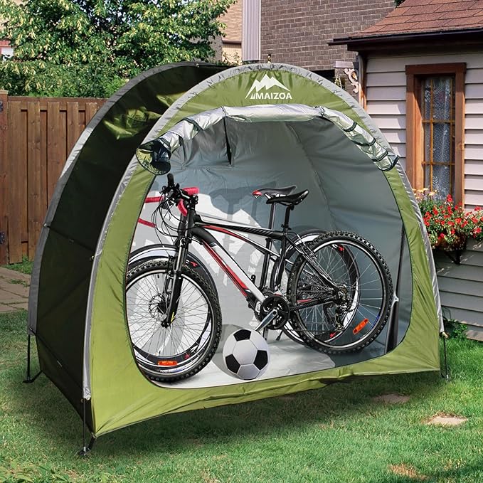 78.8 x 31.5 x 65 in Foldable Bicycle Tent, Outdoor Aluminum Alloy Bracket Bicycle Storage shed, Portable Thick Waterproof Fabric, Neat Tent Bicycle Cover, Storage of 2 Bicycles or tricycles