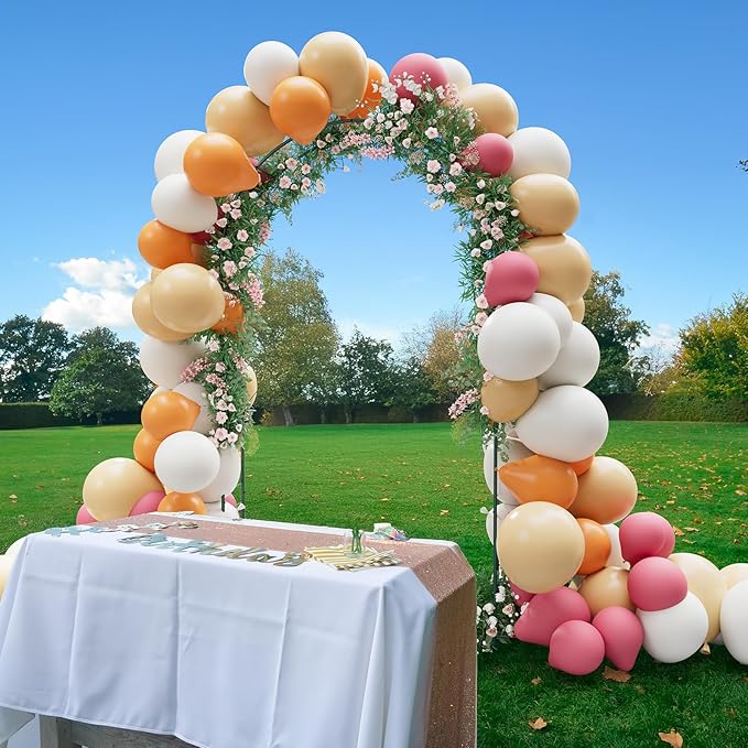 Thickened Tube Garden Arch Trellis with Planter Boxes,Metal Arch Frame,Pumpkin Archway Outdoor Garden Arbors and Arches for Wedding Party Decoration, Christmas Decor Pergola for Garden Backyard(Green)