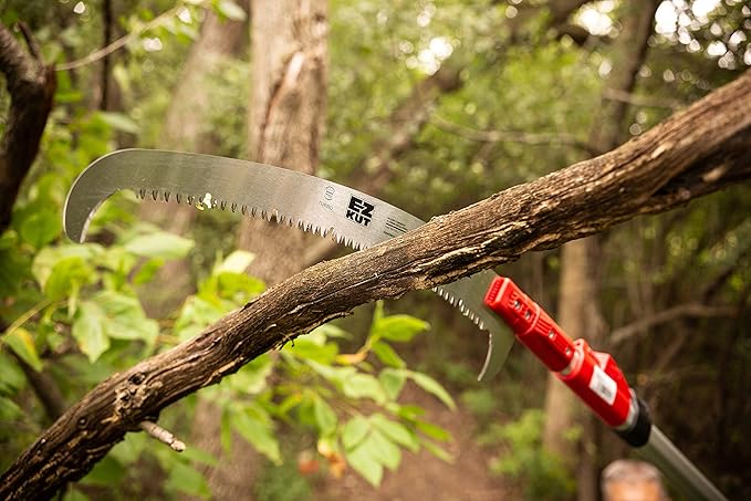 EZ Kut Professional Pole Saw 20’ Extendable - Manual Pole Saw for Tree Trimming. Branch Cutter with Double Hook for Branch Removal - Best Tree Pruner. Tree trimmer pole saw. Since 1988
