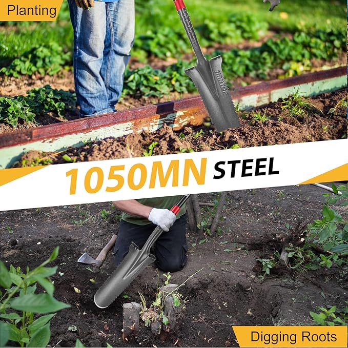 Drain Spade Digging Spade Shovel Trenching Spade Garden Spade Shovel for Deep Digging Transplanting,44 inches