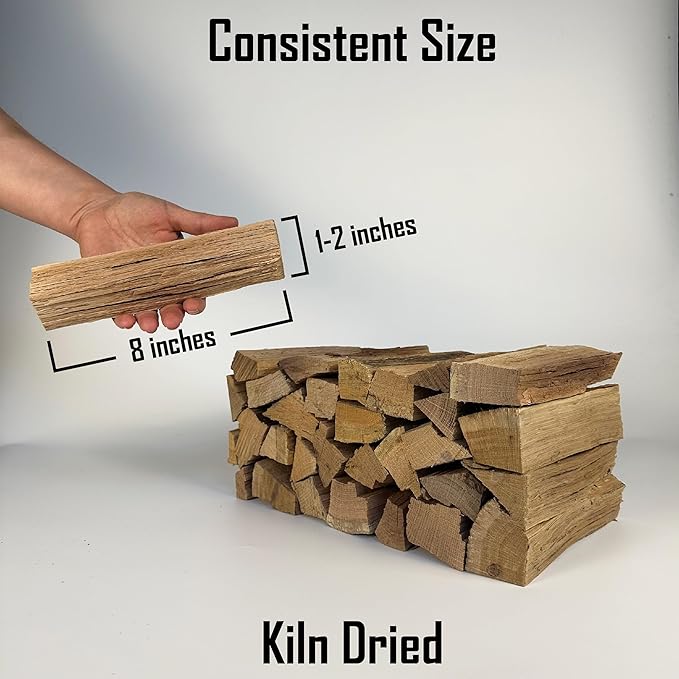 Oak Mini Split 8" Cooking, Grilling, Smoking Wood, 1,248 cu. in., Brown
