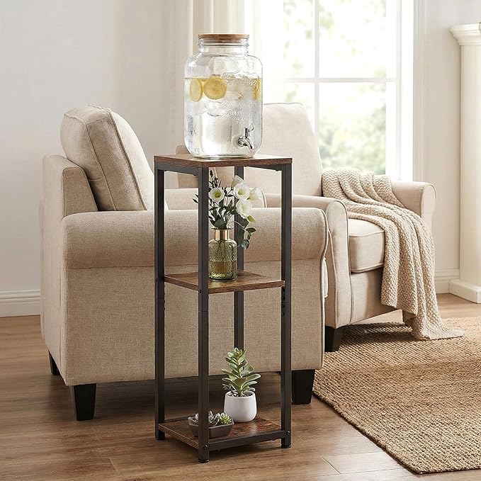 3-Tier Tall Plant Stand Indoor, Corner Plant Stands for Indoor Plants Multiple, Multi-Functional Small Side Table for Living Room, Bedroom, Balcony
