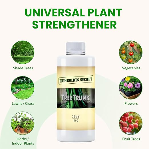 Humboldts Secret Tree Trunk | Potassium Silicate Additive | Liquid Fertilizer for Thicker Stalks, Stress Resistance & Branch Development | Indoor & Outdoor Plant Food, Hydroponic Nutrients, 8 Ounce