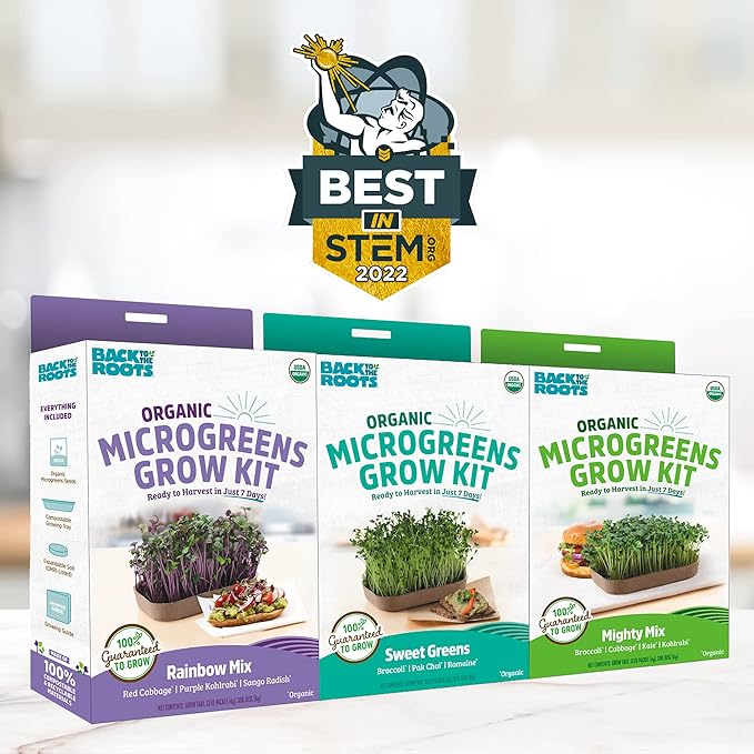 Back to the Roots DIY Microgreen Grow Kit, 6-Grow Variety Pack