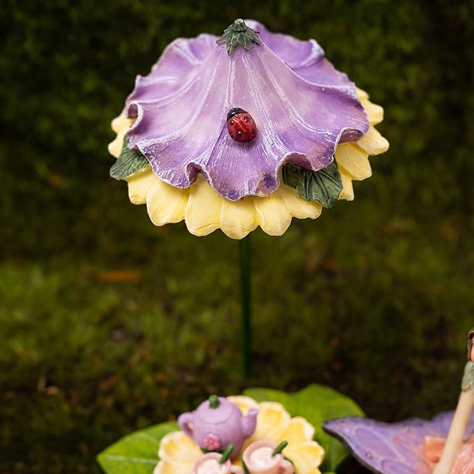 PRETMANNS Fairy Garden Accessories - Adorable Fairies for Gardens, Cute Miniatures with Furniture Kit