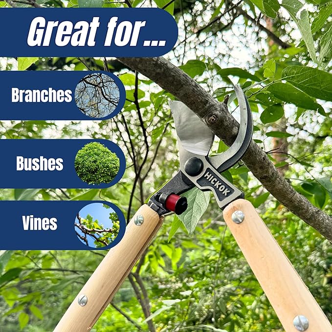 Heavy Duty Tree Lopper – 26" Professional Tree Branch Cutter with Hickory Wood Handles | Commercial Tree Pruner Made in USA