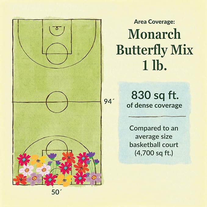 Ferry-Morse Monarch Butterfly Mix Bulk Flower Seeds, 1lb