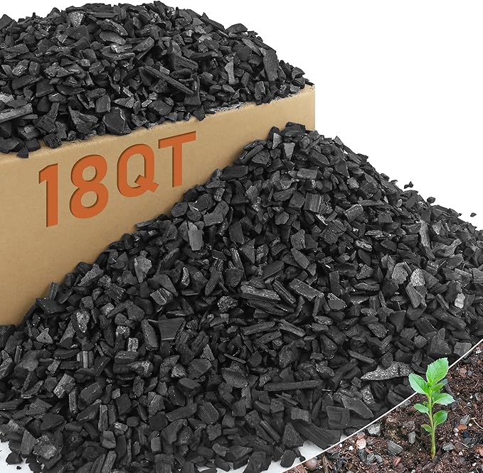 18 Quarts Horticultural Charcoal for Plants-Plant Charcoal Soil Amendment for Potting Soil Indoor Plants, Succulent Soil, Paphiopedilum, Bonsai, Terrarium,and Gardening