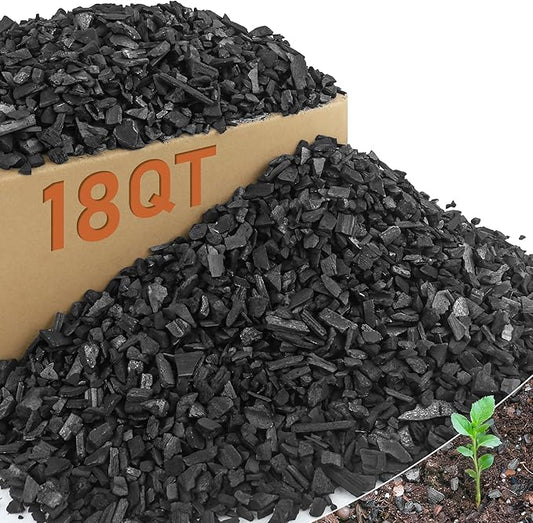 18 Quarts Horticultural Charcoal for Plants-Plant Charcoal Soil Amendment for Potting Soil Indoor Plants, Succulent Soil, Paphiopedilum, Bonsai, Terrarium,and Gardening
