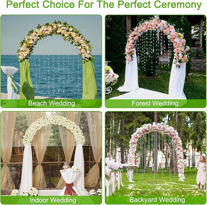 KINTNESS Garden Arch Steel Arbor Arbour Trellis Archway for Climbing Vines and Plants Elegant Pergola for Garden Lawn Backyard Patio Outdoor