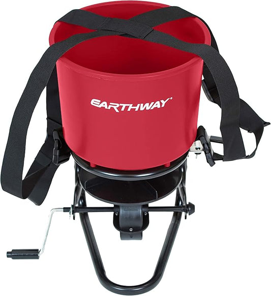 EarthWay 3100 40 LB Professional Chest Mount Hand Crank Broadcast Spreader Including Even Spread Technology, Comfortable & Adjustable Harness Strap and Rain Cover