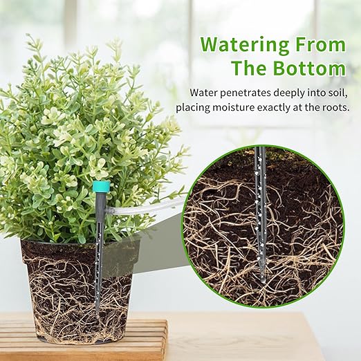 Automatic Watering System for Potted Plants - 10-Pot Indoor Plant Waterer with Timer, Leak-Proof Design & USB-C/Battery Power