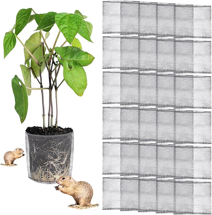 30 Pcs 3 Gallon Gopher and Vole Wire Mesh Basket Bulk Stainless Steel Plant Root Protector Gopher Cages for Garden Planting Underground Plant Protection