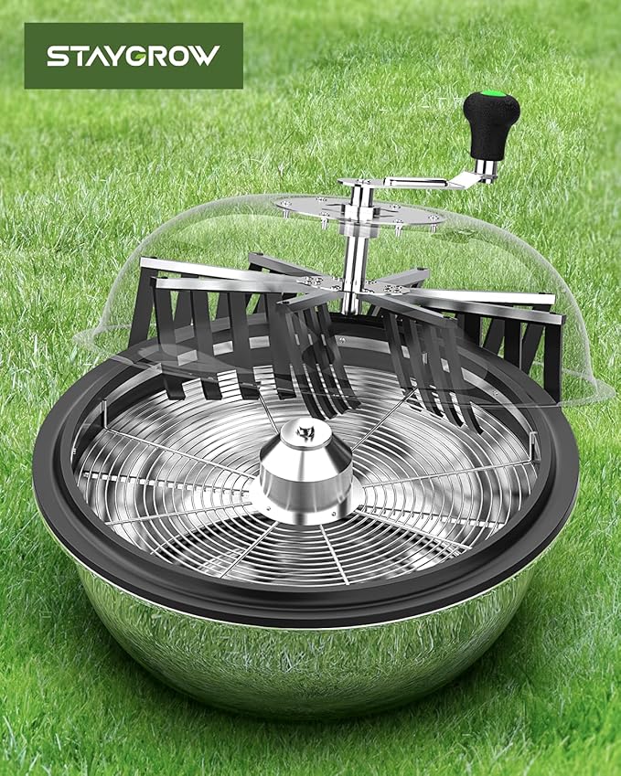 19 Inch Bud Leaf Bowl Trimmer, 19" Trim Bowl with Clear Visibility Dome and Sharp Stainless Steel Blades, for Twist Spin Cutting Buds, Flowers, Leaves, Hydroponics Plants