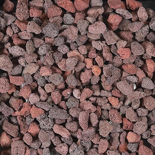 11 Pounds Mix Lava Rocks, 5-8 mm Red and Black for Plants, Bonsai, Horticultural Grit Soil Cover Gravel for Succulents, Hydroponics, Fairy Gardening, Top Dressing, Plant Drainage