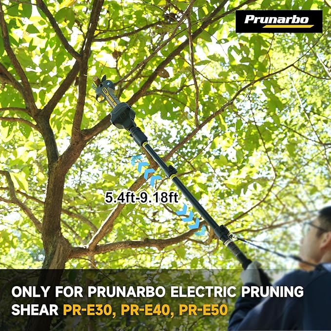 2 In 1 Pole Pruning Shears 2.0 Inch Cutting Diameter Compatible with Makita Battery Secateurs Japanese SK5 Blade 2 * 4000mAh Batteries Electric Pruner Extended To 8.2ft